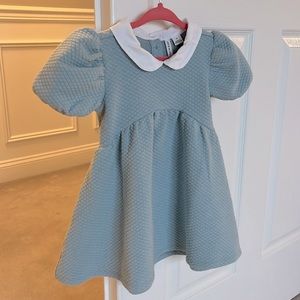 Janie and Jack Quilted Puff Sleeve Dress - 2T